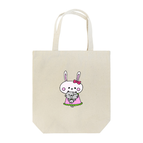 うさぎさんとつり目にゃんこ Tote Bag