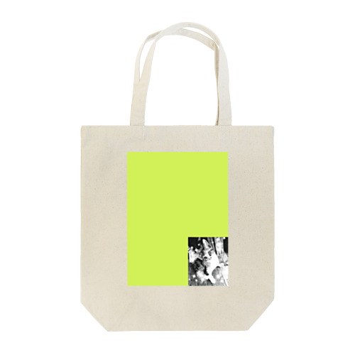 モノクロ猫ちゃん♥️(ライトグリーン) Tote Bag