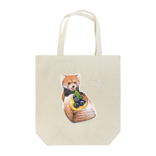 ブルーベリーデニッシュとレッサーパンダ Tote Bag