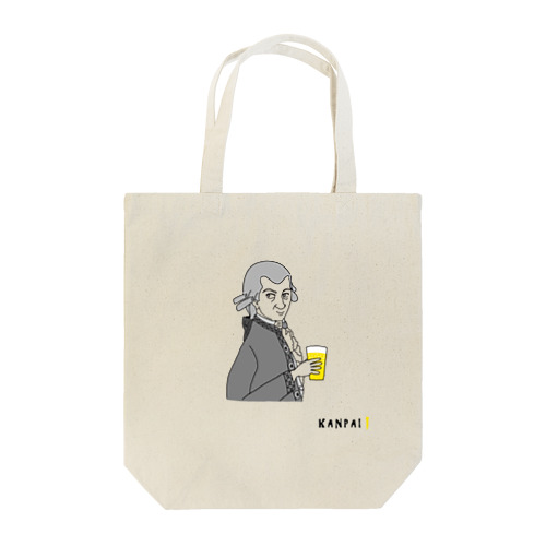 偉人 × BEER（モーツァルト）黒線画 Tote Bag