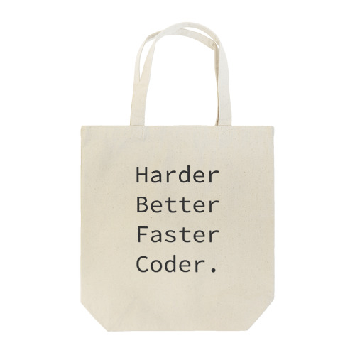 Harder Better Faster Coder. (Source Code Pro ver.) 에코백