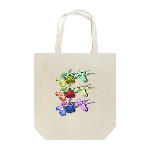 バラ_虹色_レインボー Tote Bag