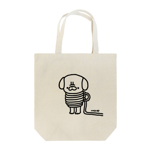 リードが絡まったパグ Tote Bag