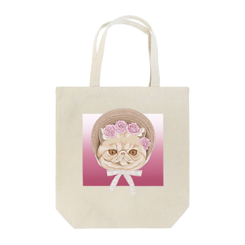 Exotic shorthair×ボンネット帽 Tote Bag