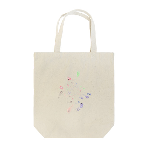 COLORFUL POPCORN MONSTERS Tote Bag