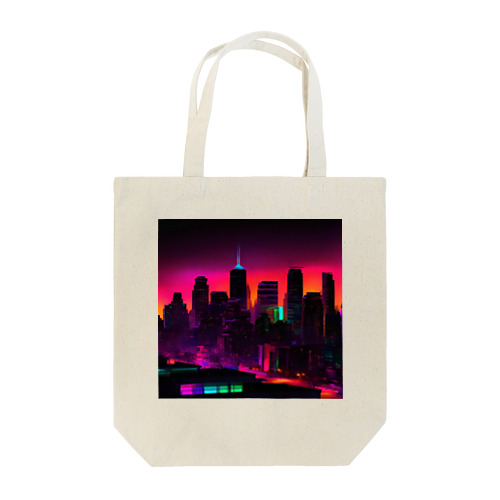 ネオンカラーで輝く都市2 Tote Bag