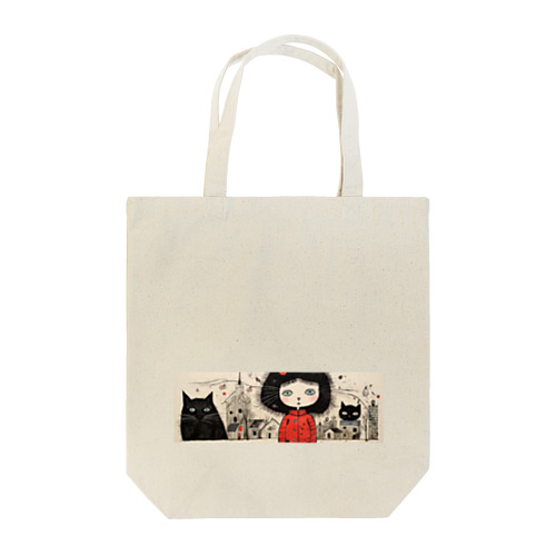 黒ねこさんとねこ子さん Tote Bag