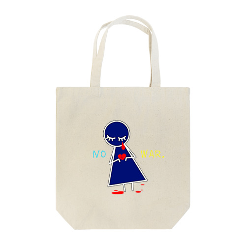 【原価販売】No War. 青 トートバッグ