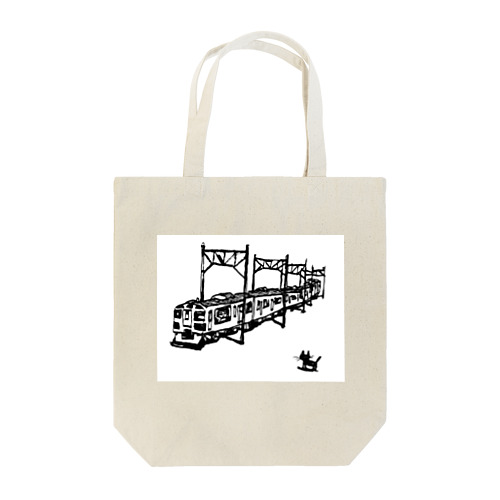 電車と猫 Tote Bag