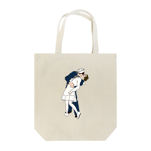 勝利のキス Tote Bag