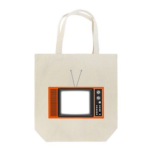 レトロな昭和の可愛いテレビのイラスト 画面オン Tote Bag