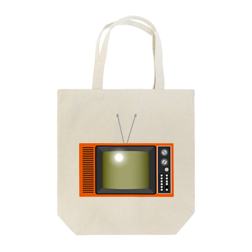 レトロな昭和の可愛いテレビのイラスト トートバッグ