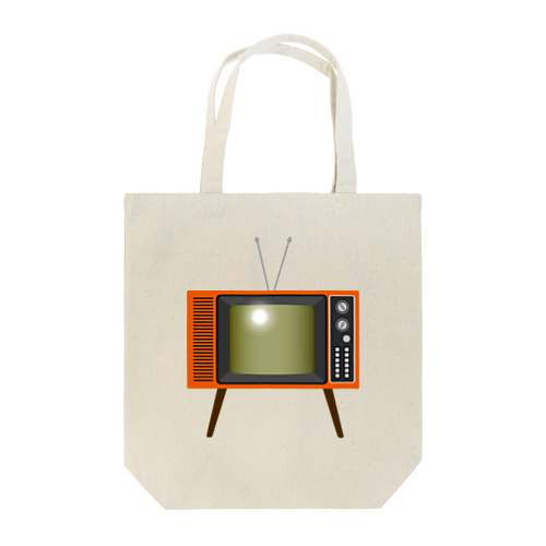 レトロな昭和の可愛いテレビのイラスト 脚付き  トートバッグ