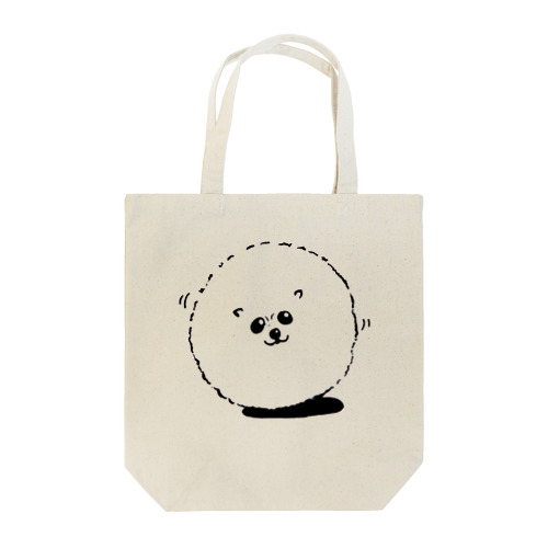 白　まんまるポメラニアン Tote Bag