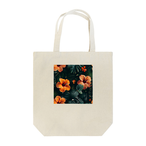 オレンジ色のハイビスカスの花 Tote Bag