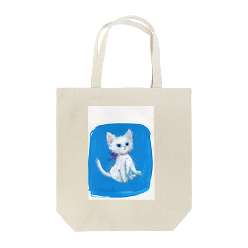 Snowdrop小さな白い子ねこ Tote Bag