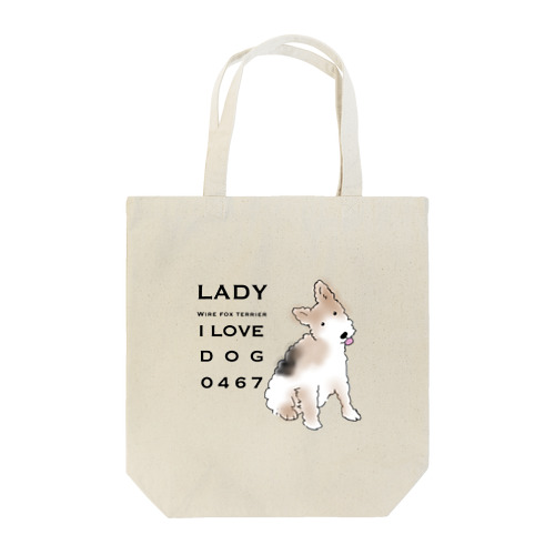 Lady Wire fox terrier Tote Bag