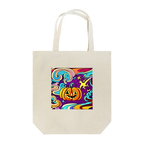 ハロウィン、カボチャとアヒル Tote Bag