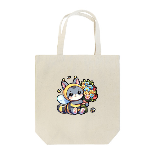 花束きぐるみネコ Tote Bag