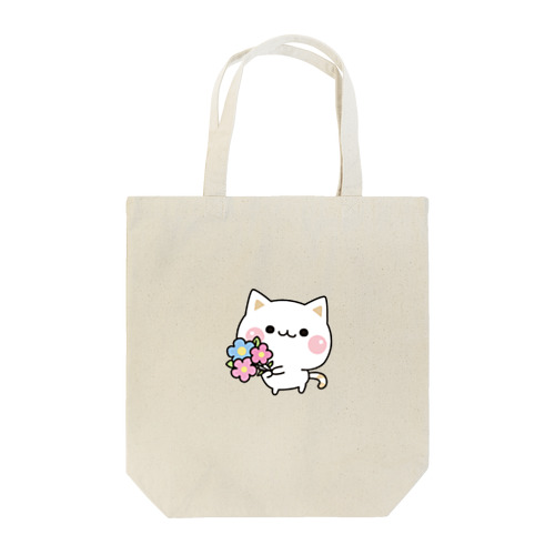 気づかいのできるネコ　花束ver. Tote Bag