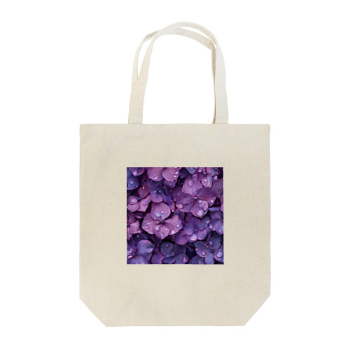 雨に濡れる　紫陽花 トートバッグ