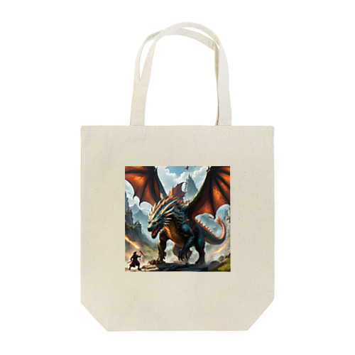 勇敢なドラゴンイラスト風 Tote Bag