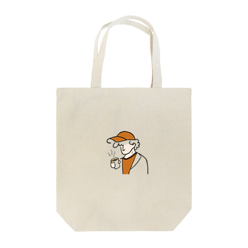 drinking coffee Tote Bag
