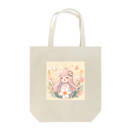 少女とお花🌸 Tote Bag