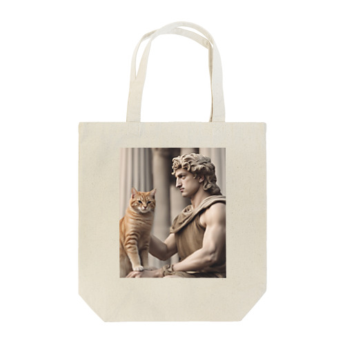 ネコと彫刻作品 Tote Bag