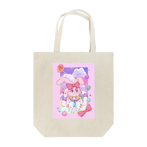 うさぎ頭のゆめかわセーラー少女~背景付き Tote Bag