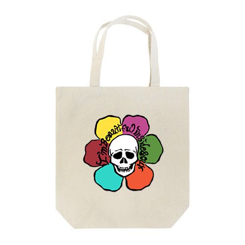 スカル&flower Tote Bag