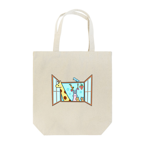 どうぶつ_窓 Tote Bag