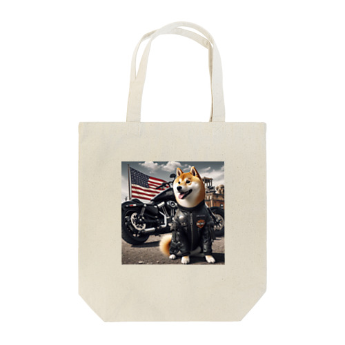 アメリカンライダー柴犬 Tote Bag