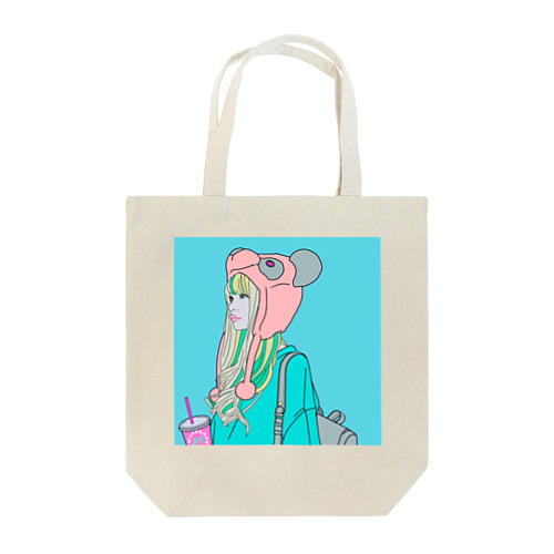 パンダ女子　ピンクパンダ Tote Bag