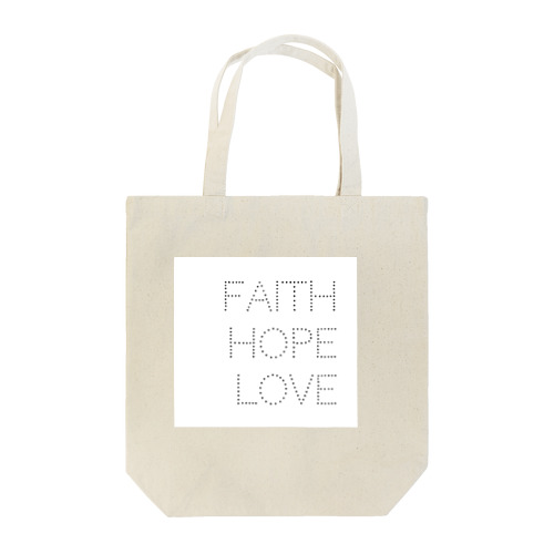 FAITH HOPE LOVE ドットデザイン Tote Bag