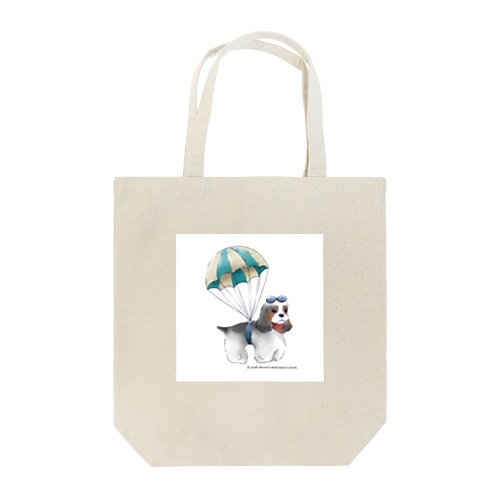 パラシュートだコッカー(トライ) Tote Bag