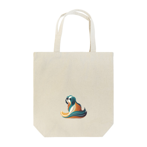 Elegant Curved Shih Tzu Tote Bag