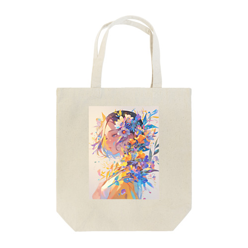 花に囲まれて　BLUE PLUM  691 Tote Bag