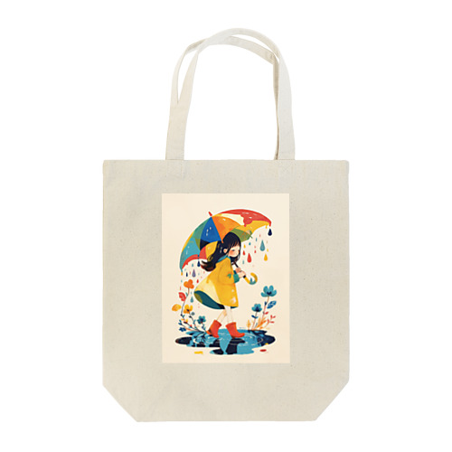 カラフルな雨の日  Hime  2530 Tote Bag