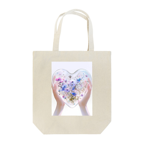 クリスタルの中に押し花がある　なでしこ1478 Tote Bag