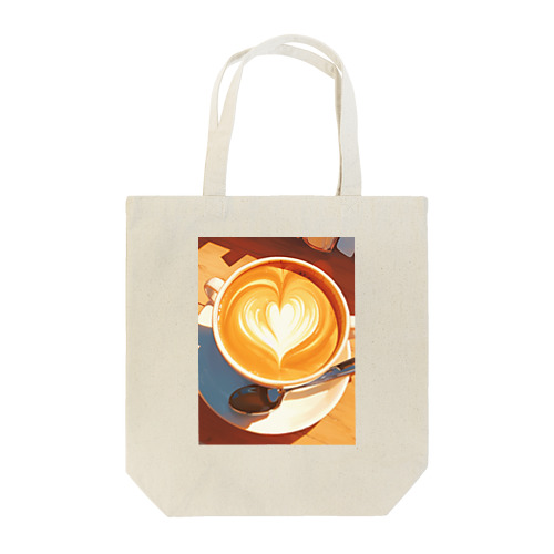 カフェラテで至福の一杯　BLUE PLUM  691 Tote Bag