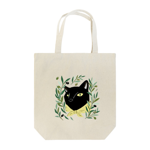 オリーブ畑の黒猫ちゃん Tote Bag