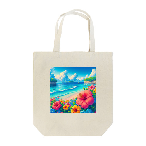 日本の風景:沖縄の海でゆんたく、Japanese scenery: Relaxing on the sea in Okinawa Tote Bag