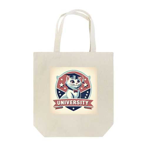 Meow University シリーズ【白猫】 Tote Bag