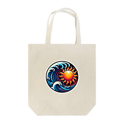 太陽と波 Tote Bag