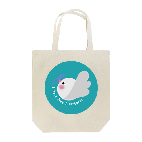 1型糖尿病文鳥デザインロゴマーク Ver.グリーン Tote Bag