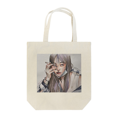 girl with cigarette Tote Bag