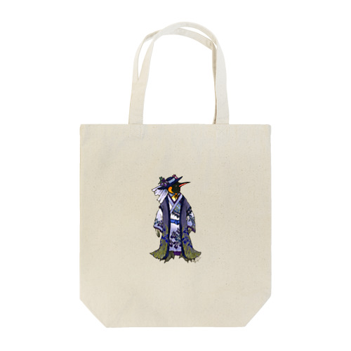 着物ぺんぎん―いずれはキングか杜若― Tote Bag