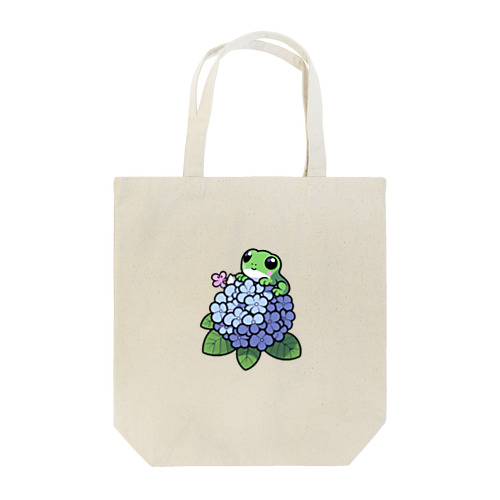 あじさいの花と🐸カエル君 Tote Bag