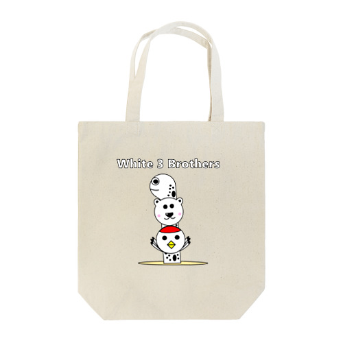 White 3 Brothers Tote Bag